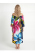Hand Painted Rayon Off Shoulder Dress